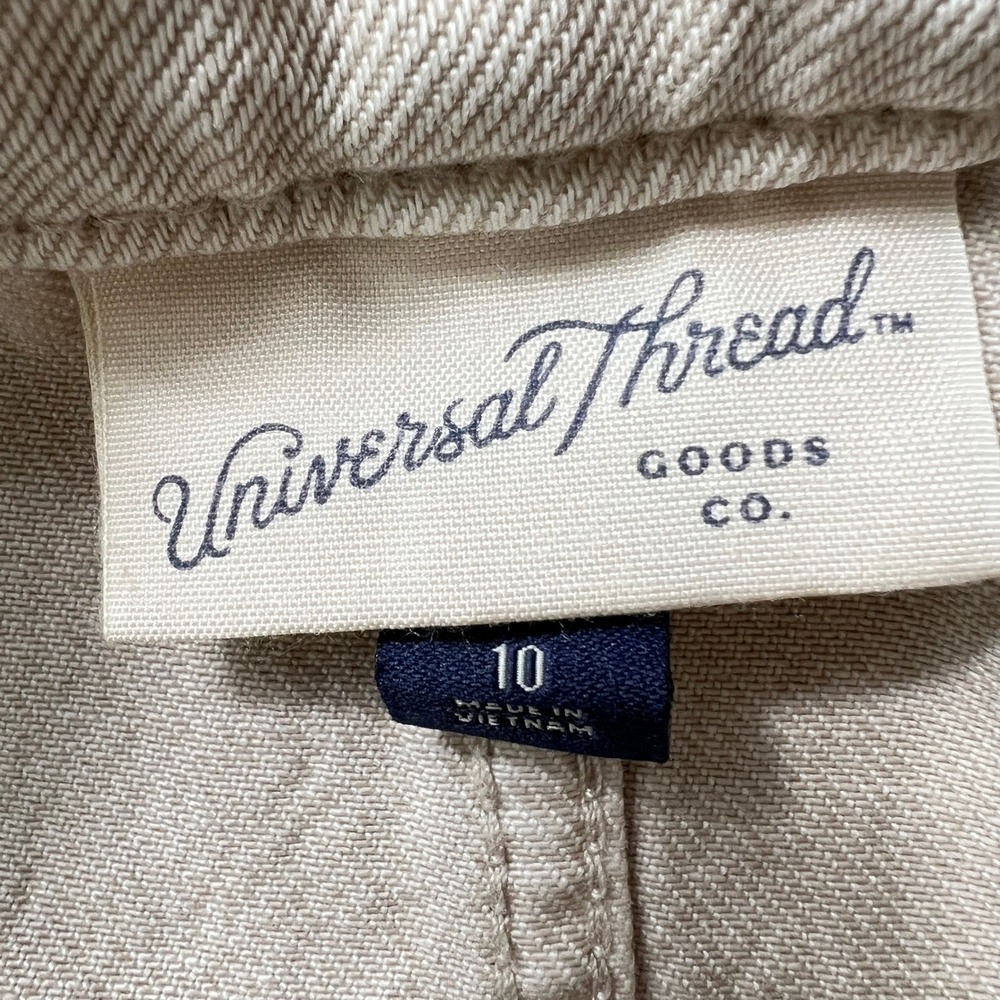 Universal Thread Beige Utility Jumpsuit Women's Size 10 Cotton Lyocell‎ Coverall - Picture 6 of 8